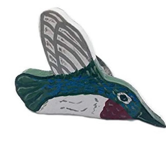 Wooden Hummingbird Ring handmade handcrafted jewelry - Picture 3 of 6